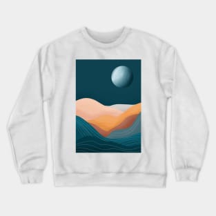 Modern Earthy Tones Mountains 19 Crewneck Sweatshirt